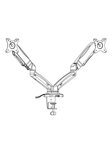 EW1516 soporte para monitor 81,3 cm (32") Negro Escritorio
