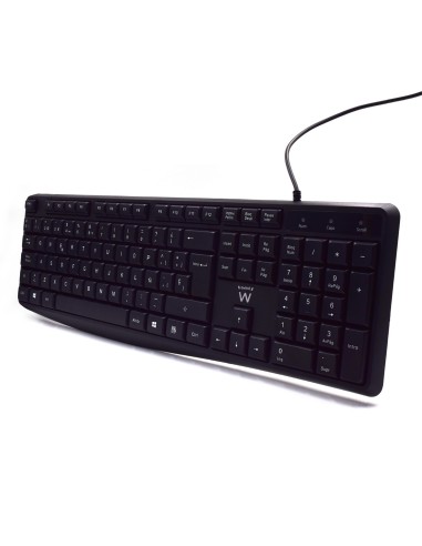EW3001 teclado USB QWERTY Español Negro