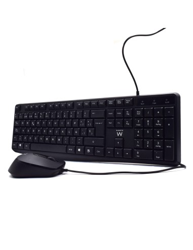 EW3006 teclado USB QWERTY Español Negro