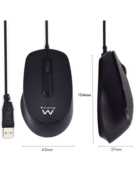 EW3159 ratón Ambidextro USB tipo A Óptico 1000 DPI EW3159 ratón Ambidextro USB tipo A Óptico 1000 DPI