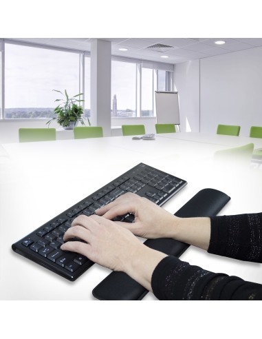 EW3180 descansa muñecas Poliéster, Caucho Negro