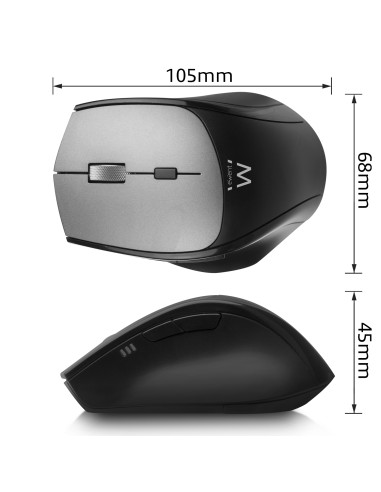 EW3245 ratón mano derecha RF inalámbrico Óptico 2400 DPI
