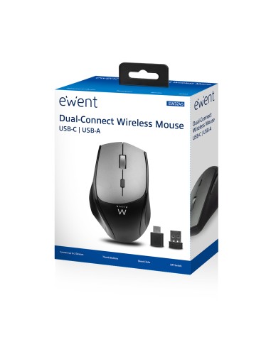 EW3245 ratón mano derecha RF inalámbrico Óptico 2400 DPI