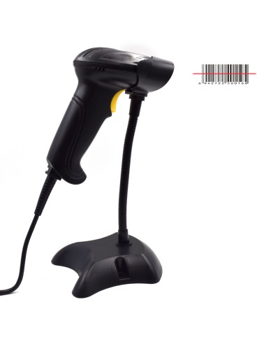 EW3400 lector de código de barras Lector de códigos de barras portátil 1D Laser Negro