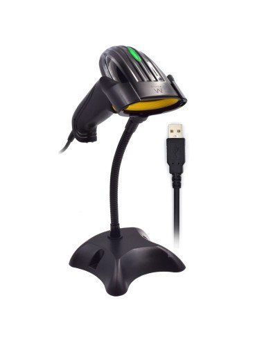 EW3410 lector de código de barras Lector de códigos de barras portátil 1D/2D LED Negro