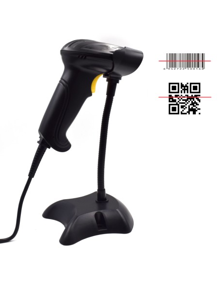 EW3410 lector de código de barras Lector de códigos de barras portátil 1D/2D LED Negro