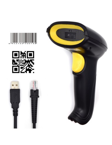 EW3410 lector de código de barras Lector de códigos de barras portátil 1D/2D LED Negro