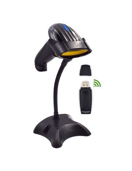 EW3430 lector de código de barras Lector de códigos de barras portátil 1D LED Negro