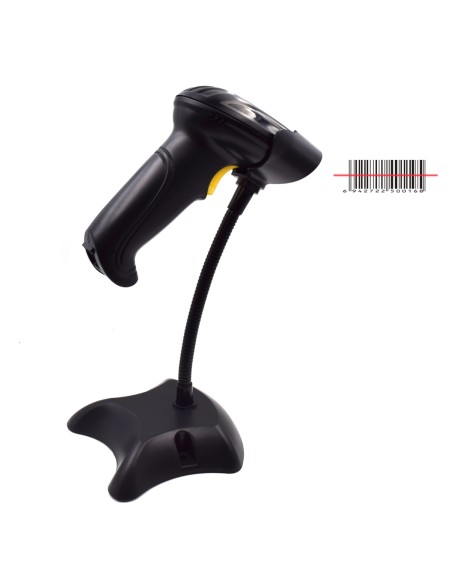 EW3430 lector de código de barras Lector de códigos de barras portátil 1D LED Negro