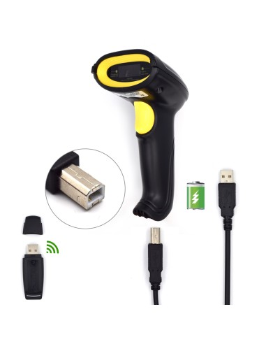 EW3430 lector de código de barras Lector de códigos de barras portátil 1D LED Negro