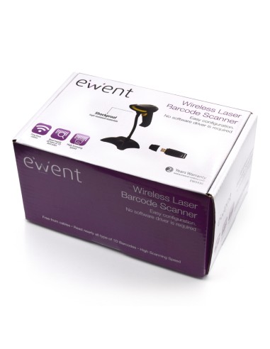 EW3430 lector de código de barras Lector de códigos de barras portátil 1D LED Negro