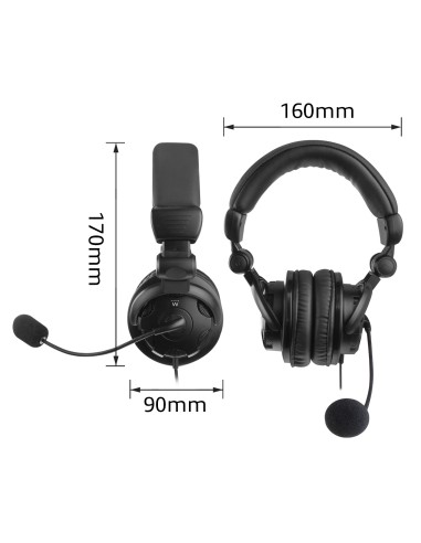 EW3564 auricular y casco Auriculares Alámbrico Diadema Llamadas/Música Negro