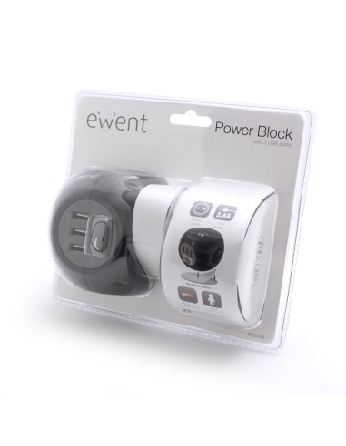 EW3938 adaptador e inversor de corriente Interior Negro