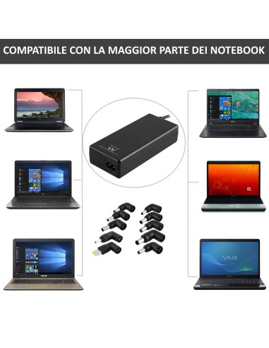 EW3965 adaptador e inversor de corriente Interior 65 W Negro