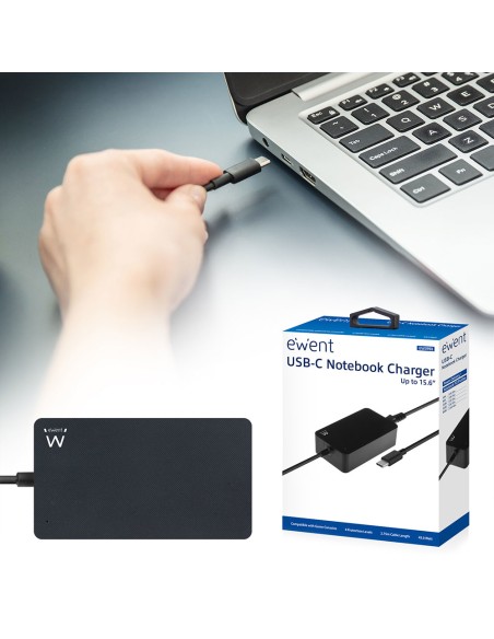 EW3981 adaptador e inversor de corriente Interior 45 W Negro