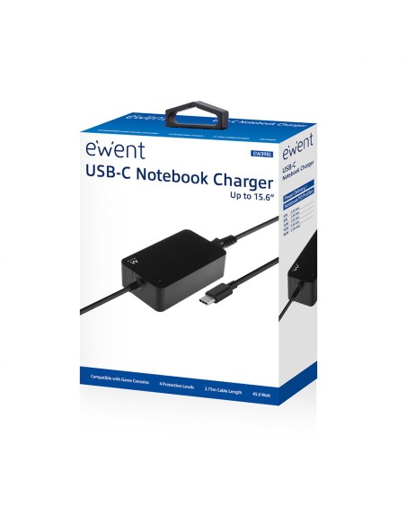 EW3981 adaptador e inversor de corriente Interior 45 W Negro