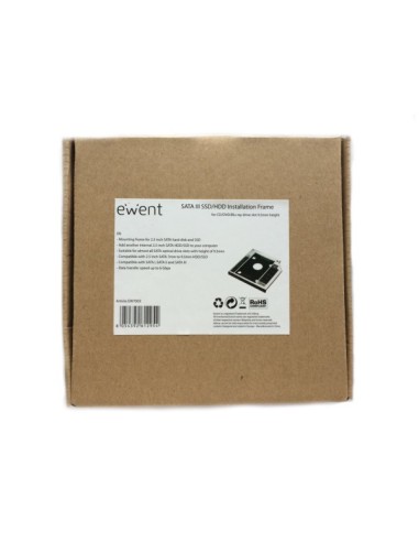 EW7003 Acrilonitrilo butadieno estireno (ABS), Aluminio Negro, Blanco funda para disco duro externo