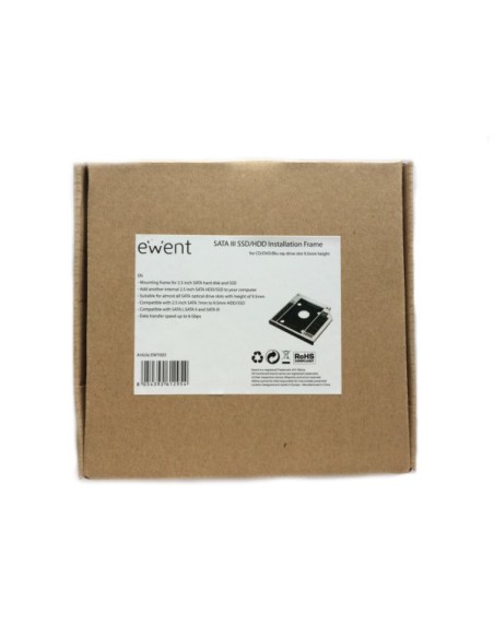 EW7003 Acrilonitrilo butadieno estireno (ABS), Aluminio Negro, Blanco funda para disco duro externo