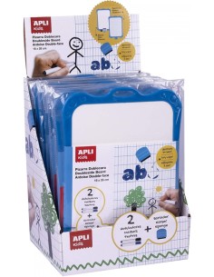 EXP 10 PIZARRA BLANCA 18X28CM CON BORRADOR Y 2 ROTULADORES