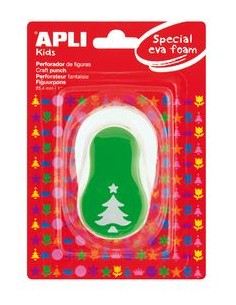 Perforadora papel y goma eva arbol verde 254mm
