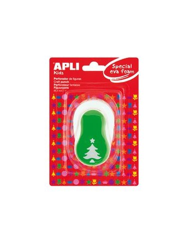 Perforadora papel y goma eva arbol verde 254mm