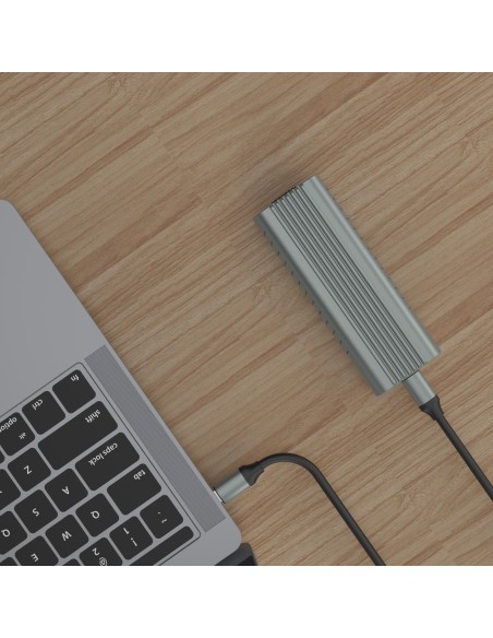 EW7025 caja para disco duro externo Caja externa para unidad de estado sólido (SSD) Gris M.2