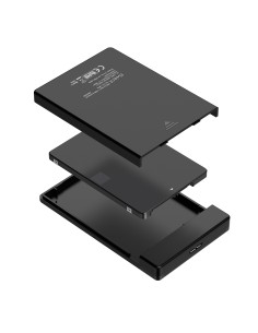 EW7049 caja para disco duro externo Carcasa de disco duro/SSD Negro 2.5" 2