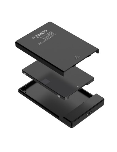 EW7049 caja para disco duro externo Carcasa de disco duro/SSD Negro 2.5"