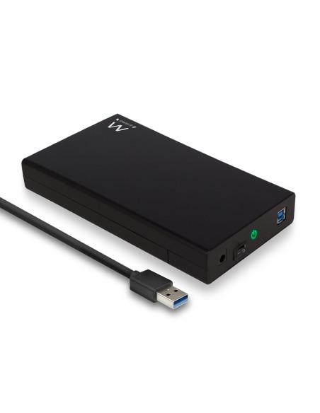 EW7056 caja para disco duro externo Caja de disco duro (HDD) Negro 3.5"