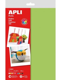 Blister 10 hojas fieltro a4 colores surtidos apli