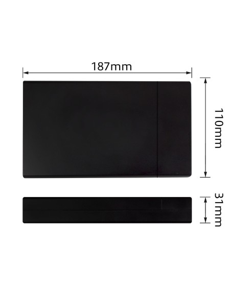 EW7056 caja para disco duro externo Caja de disco duro (HDD) Negro 3.5"
