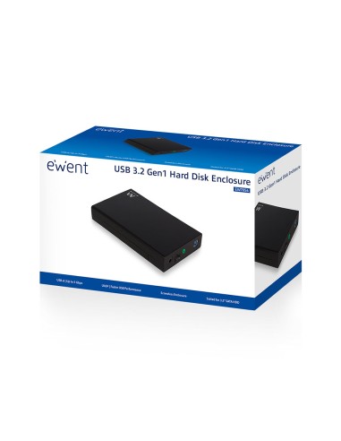 EW7056 caja para disco duro externo Caja de disco duro (HDD) Negro 3.5"
