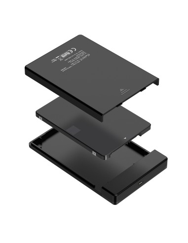 EW7073 caja para disco duro externo Carcasa de disco duro/SSD Negro 2.5"