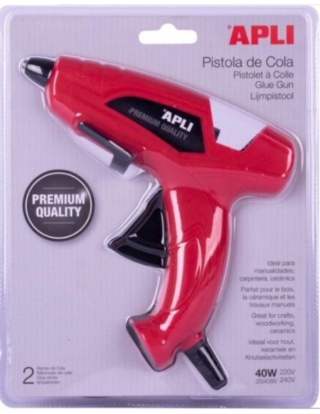 Pistola encoladora 40w 2 barras de cola apli
