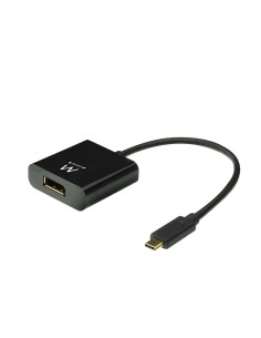 EW9825 adaptador de cable de vídeo 0,15 m USB Tipo C DisplayPort Negro