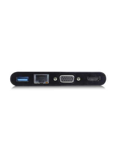 EW9827 base para portátil y replicador de puertos USB 3.2 Gen 1 (3.1 Gen 1) Type-C Negro