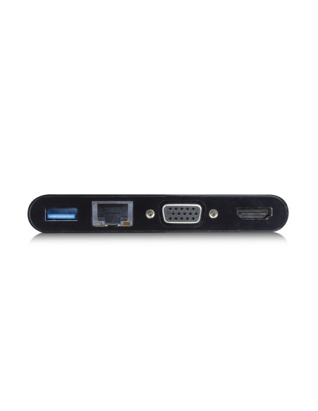 EW9827 base para portátil y replicador de puertos USB 3.2 Gen 1 (3.1 Gen 1) Type-C Negro