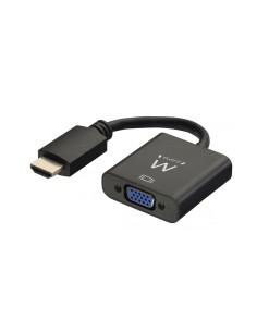 EW9864 adaptador de cable de vídeo 0,2 m HDMI VGA, 3.5mm Negro