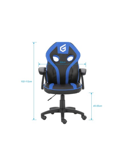 EYOTA06B silla para videojuegos Silla para videojuegos de PC Asiento acolchado Negro, Azul