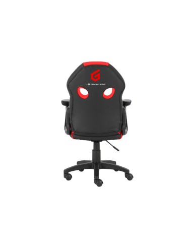 EYOTA06R silla para videojuegos Silla para videojuegos de PC Asiento acolchado Negro, Rojo