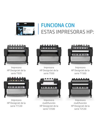 Cartucho de tinta DesignJet 727 amarillo de 300 ml