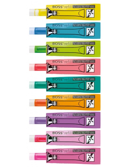 BOSS refill recambio para marcador Amarillo 1 pieza(s)