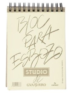 Bloc espiral de esbozo studio 105x148 50h 90g grano fino microperforado