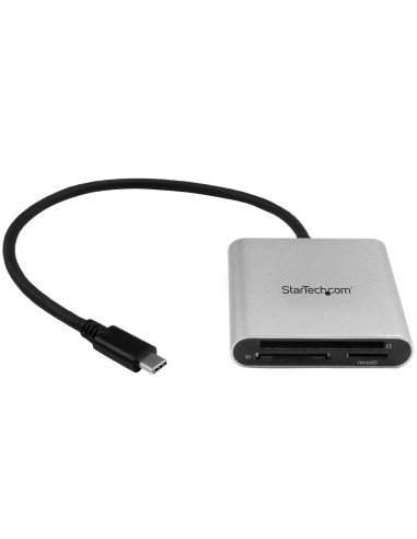 Lector Grabador USB 3.0 de Tarjetas de Memoria SD, Micro SD, CompactFlash - Adaptador USB-C a Tarjetas Flash