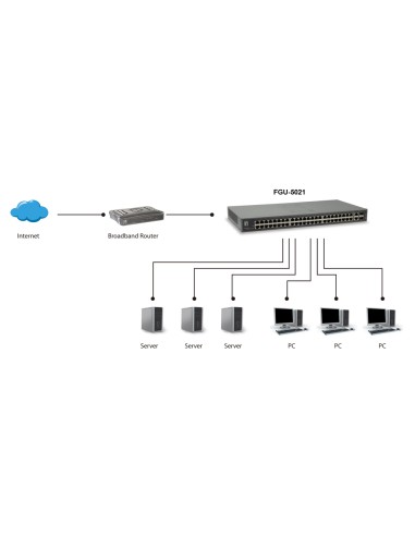 FGU-5021 switch Fast Ethernet (10/100) Gris