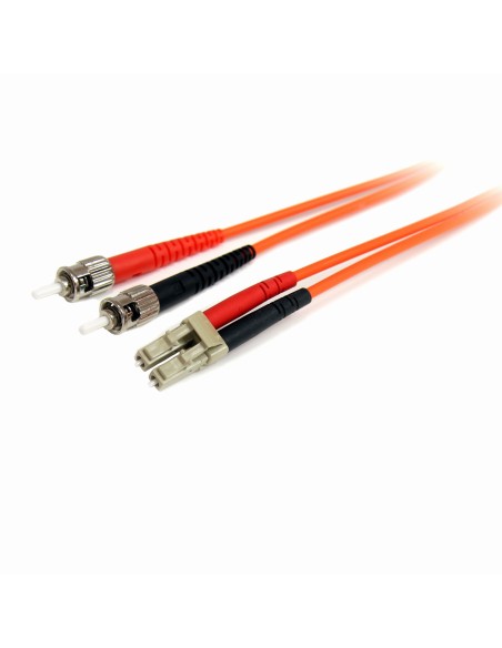 Cable Adaptador de Red de 2m Multimodo Dúplex Fibra Óptica LC-ST 62,5/125 - Patch Duplex