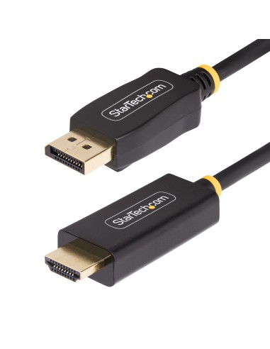 Cable Adaptador DisplayPort a HDMI de 3m con Conectores de Agarre - 4K 60Hz con HDR - Conversor de Vídeo Activo DP a HDMI 2.0b -
