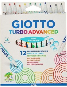 Estuche 12 rotuladores turbocolor advanced giotto