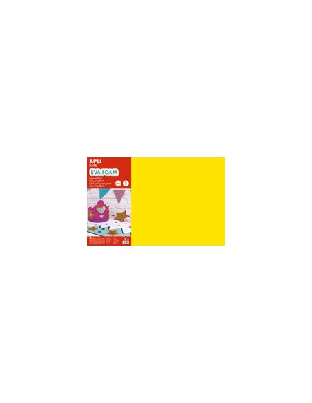 BLISTER 5 LAMINAS GOMA EVA AMARILLO 40X60 2MM APLI