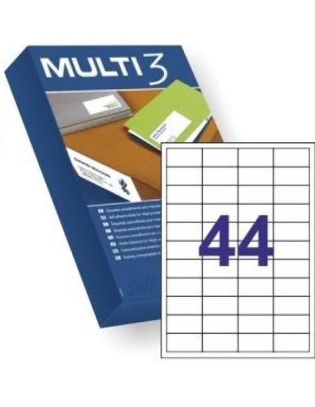 C 500 HOJAS ETIQUETAS FT IM 485X254 MULTI3 CANTOS RECTOS